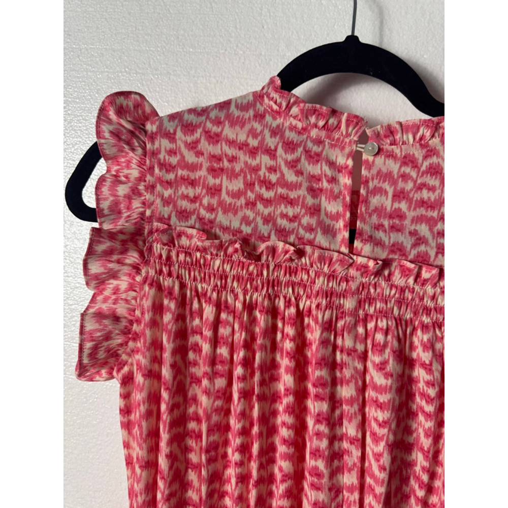 Pinch Pink White Patterned Ruffle Mini Dress Size… - image 4
